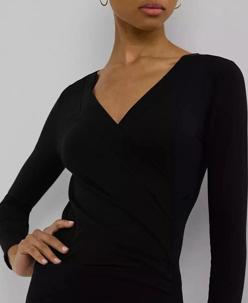 Ralph Lauren Women's Ruched Surplice Jersey Top 6