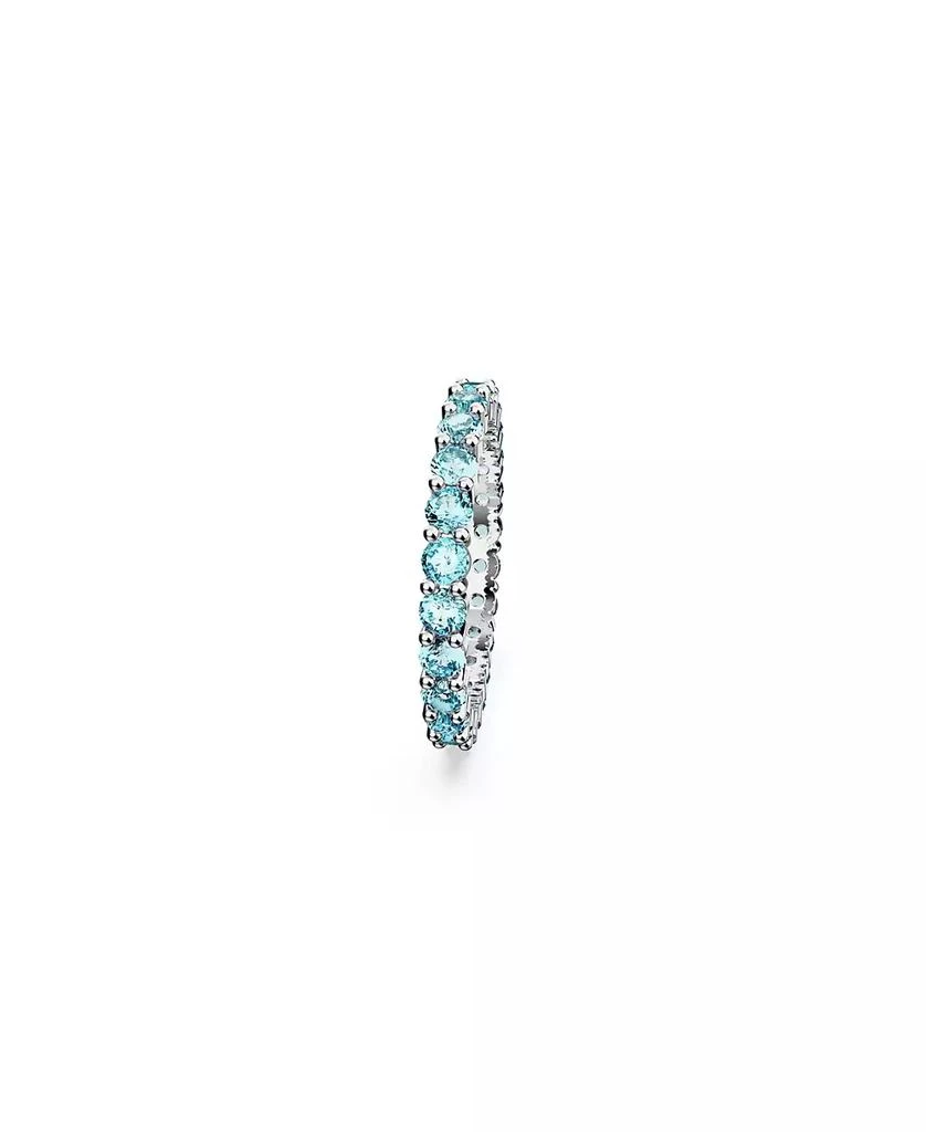 Swarovski Crystal Round Cut Blue Matrix Ring 3