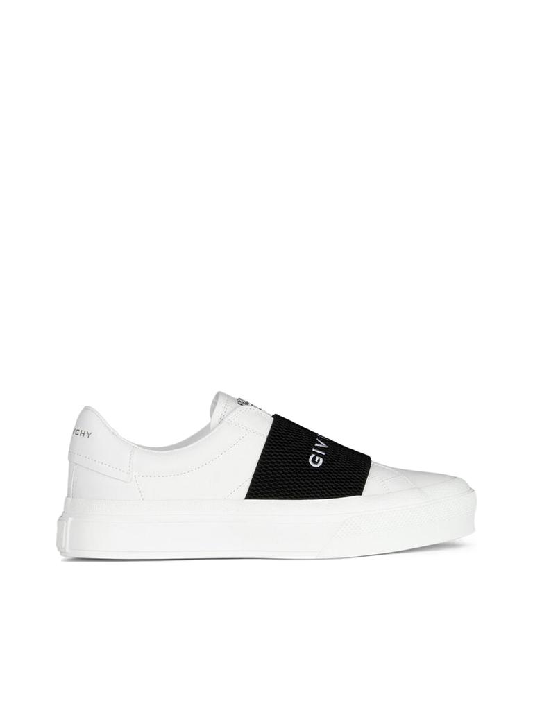 Givenchy SNEAKERS IN LEATHER WITH GIVENCHY WEBBING