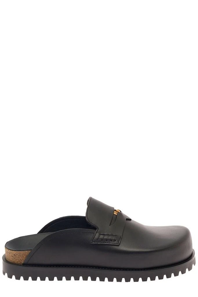 Versace Versace Medusa Head Logo Plaque Slip-On Sandals 1