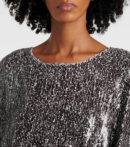 Dries Van Noten Sequined gathered blouse 4