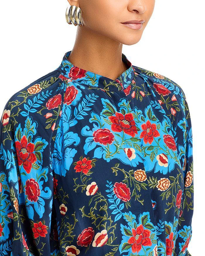 Farm Rio Arabesque Floral Tie Front Dress 2