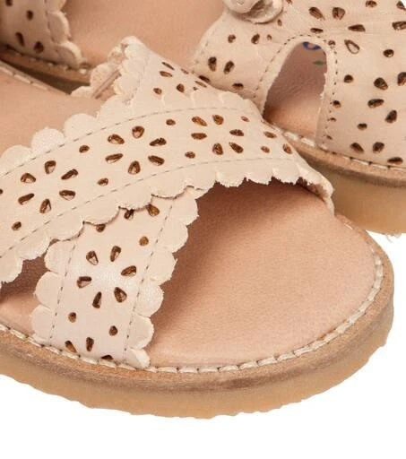 Petit Nord Scalloped leather sandals 5
