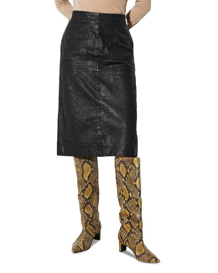 MAX&Co Motore Leather Skirt
