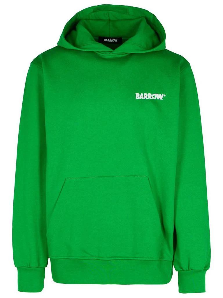 BARROW Barrow Green Cotton Sweatshirt 1