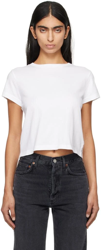 AGOLDE White Adine Shrunken T-shirt 1