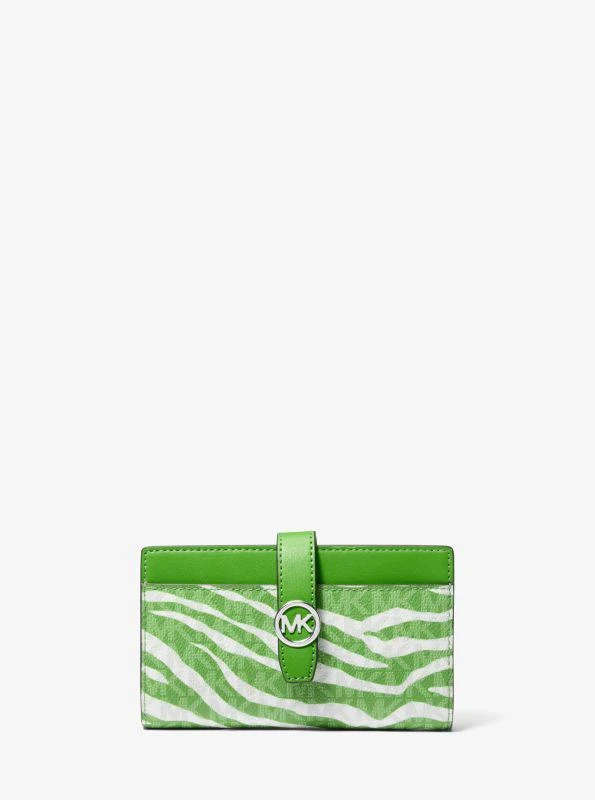 Michael Kors Greenwich Medium Zebra Signature Logo Wallet 1