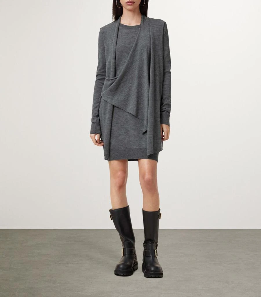 ALL SAINTS Wool Drina Midi Dress 4