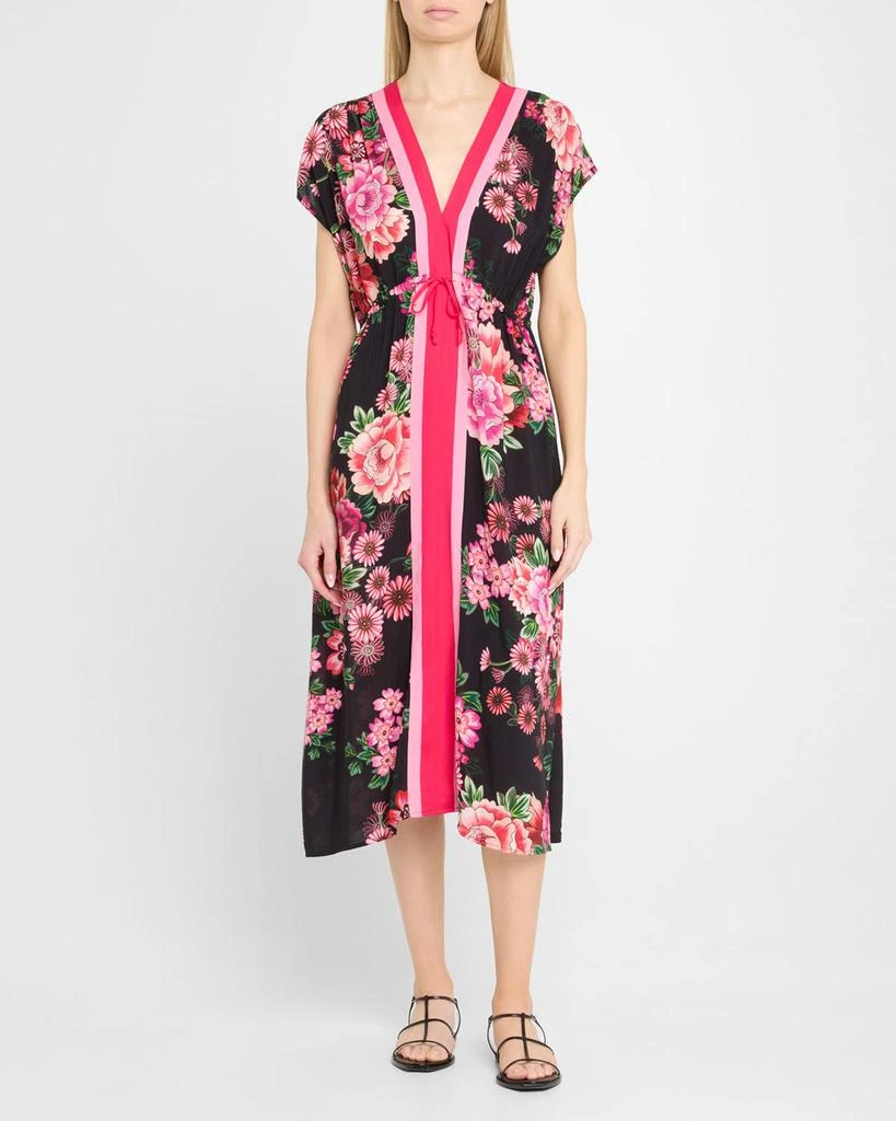 Johnny Was V-Neck Kaftan Dress 2