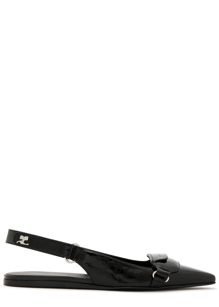 Courrèges Racer vinyl slingback ballet flats