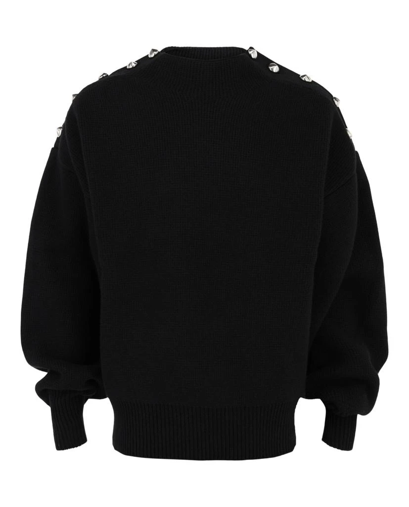 Salvatore Ferragamo Cable-Knit Metal Button Sweater 1