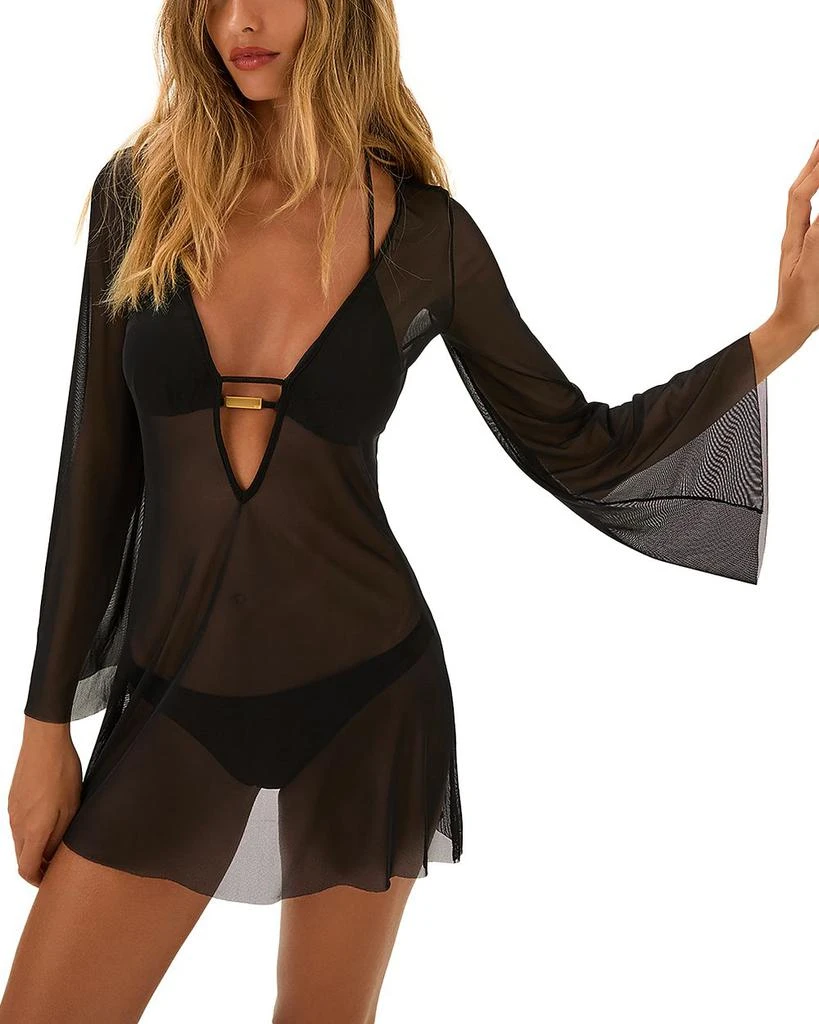 VIX PAULA HERMANNY Lidi Plunge Neck Swim Cover-Up 2