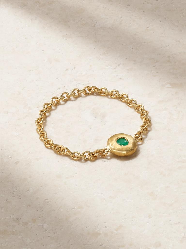 Octavia Elizabeth 【net Sustain】nesting Gem 18k 黄金祖母绿戒指