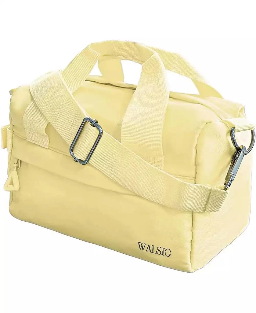 Urbanmax Small Gym Bag 9 inch, Mini Duffle Bag with Adjustable Strap, Lightweight Carry On Sport Bag for Women Girls (Light Yellow) 1