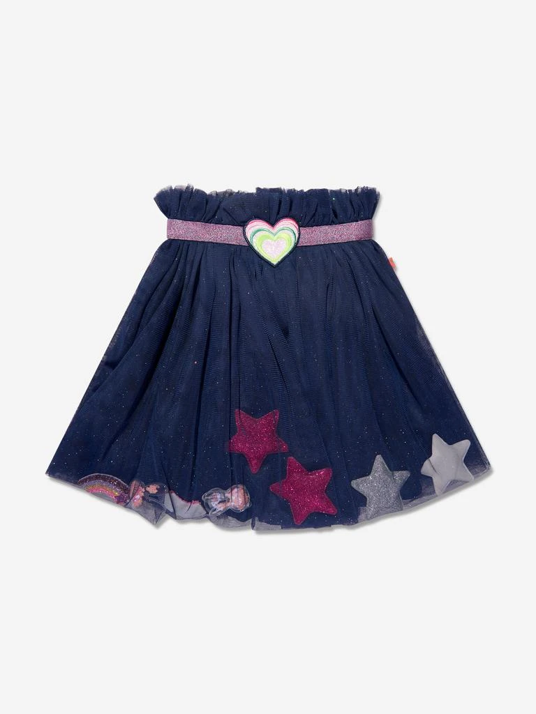 Billieblush Billieblush Girls Tulle Star Skirt in Navy 1