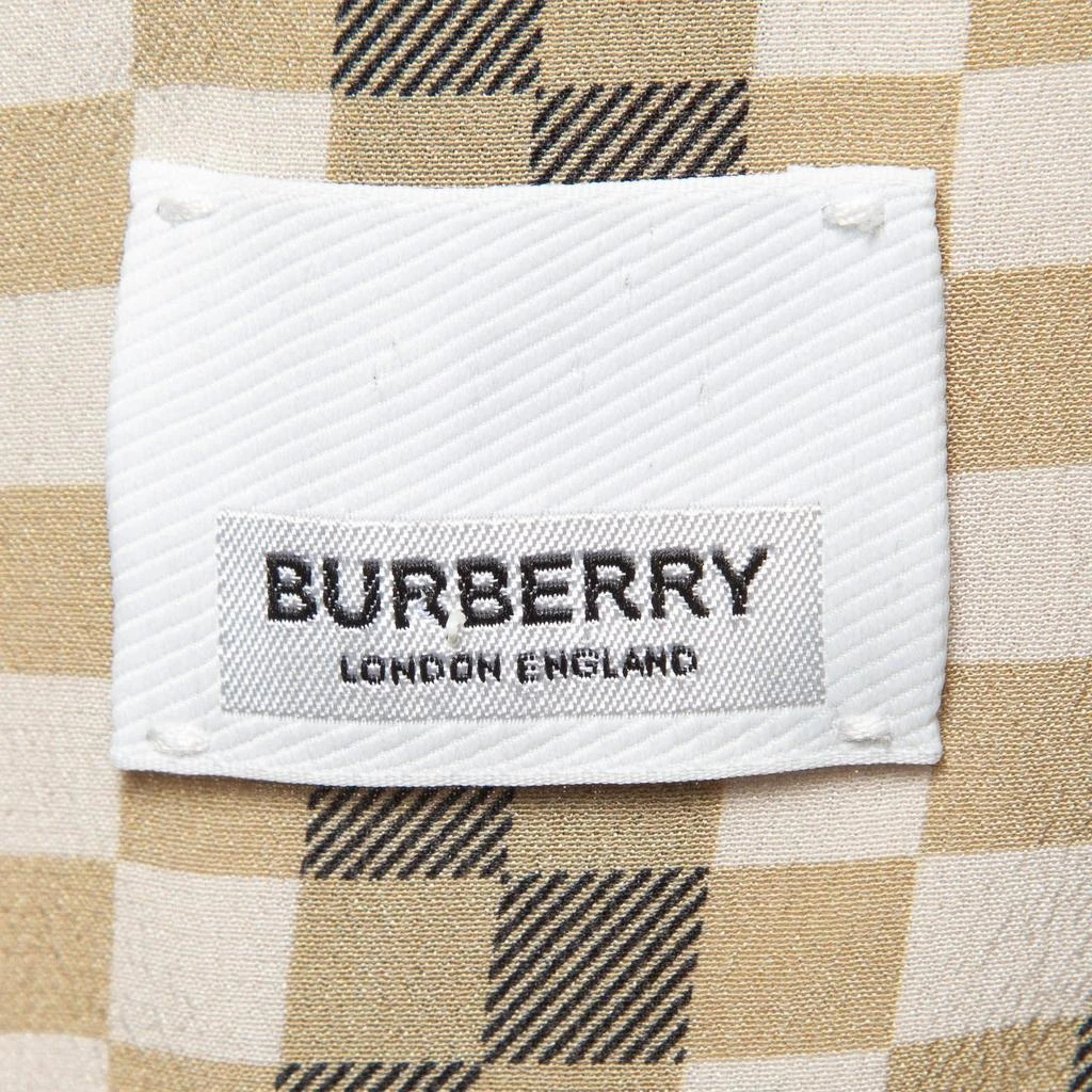 Burberry Burberry Beige Pixel Check Silk Shirt and Pants Set S/M 4