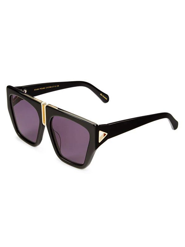 Karen Walker DOUBLE TROUBLE 57MM Geometric Sunglasses 2