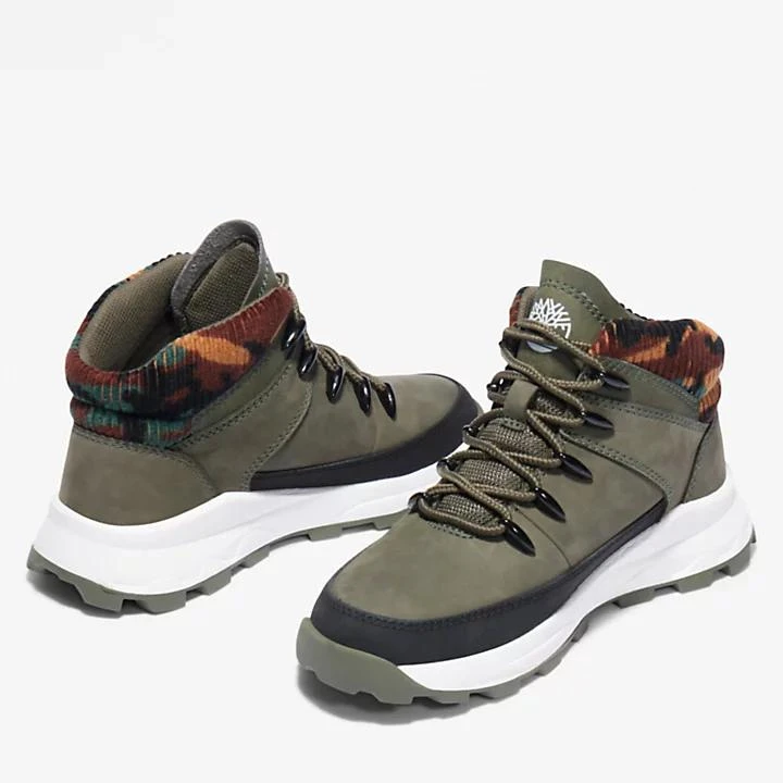 Timberland Brooklyn High Top Trainer for Youth in Dark Green 5