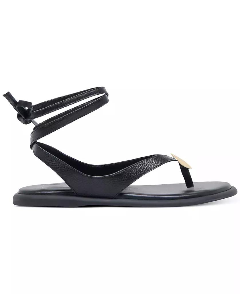 Dolce Vita Women's Judy Lace-Up Ankle Wrap Embellished Flat Sandals