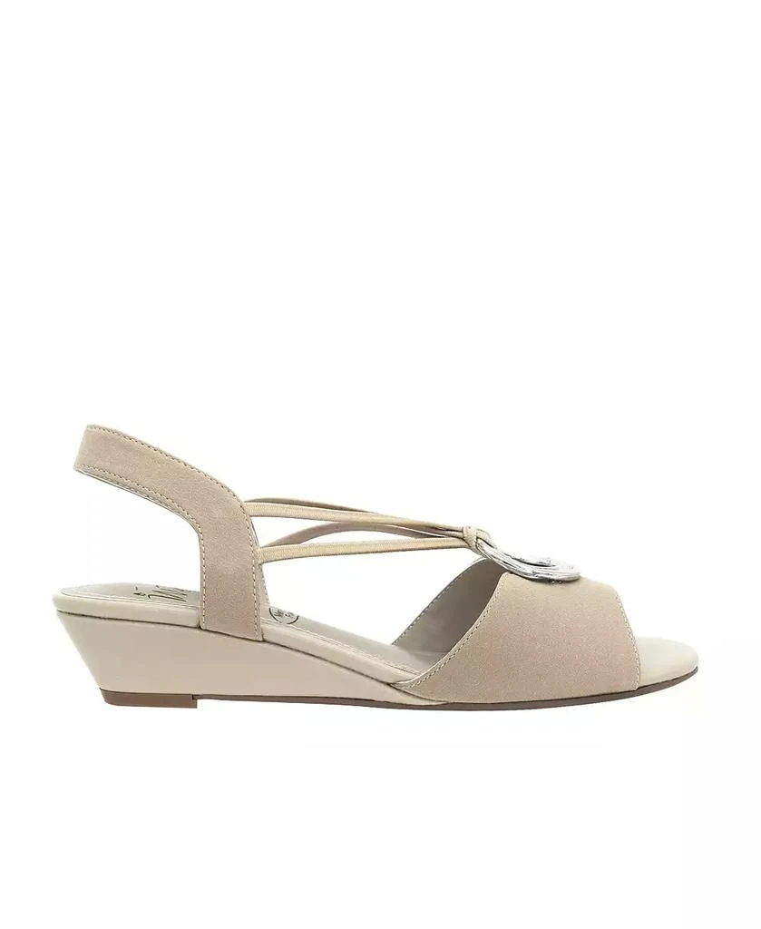 Impo Women's Raizel Memory Foam Stretch Ornamented Wedge Sandals 2