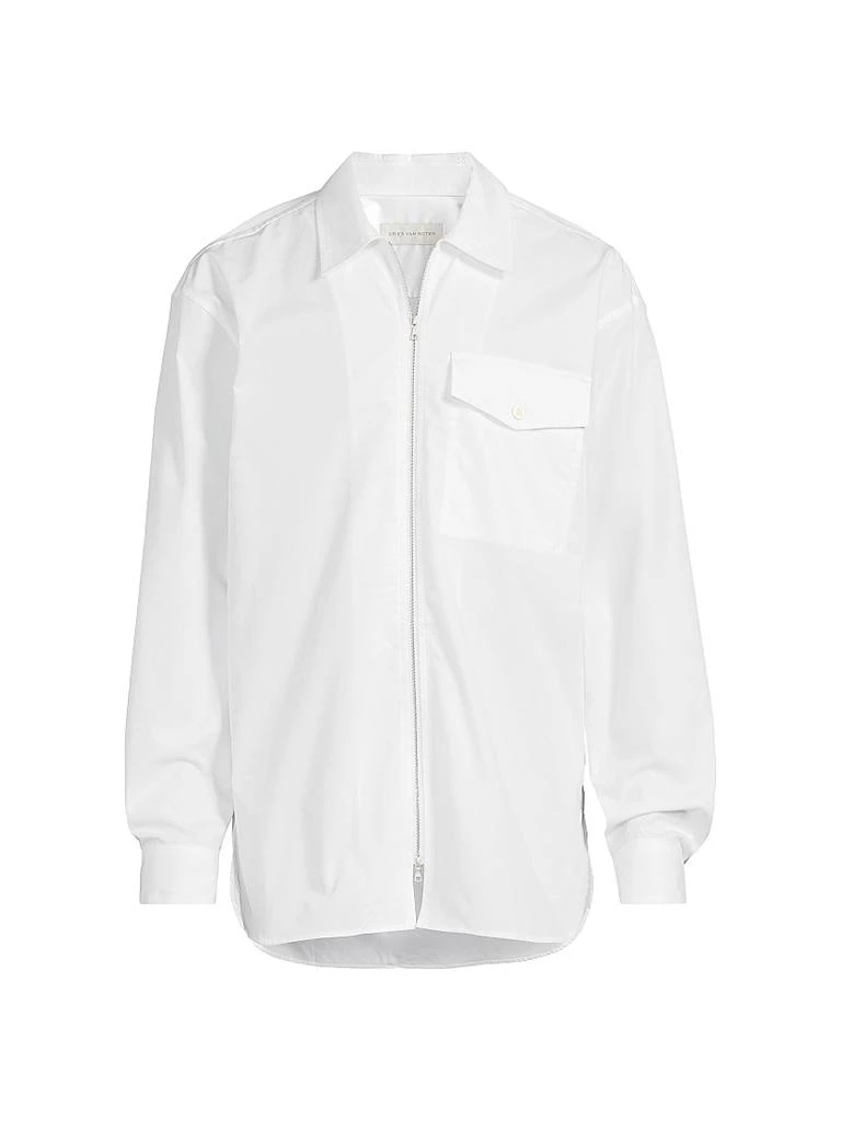 Dries Van Noten Zip-Front Cotton Shirt 1