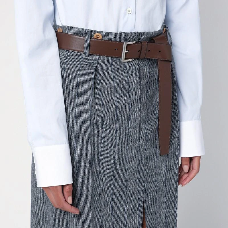 Prada Grey wool skirt with belt 5