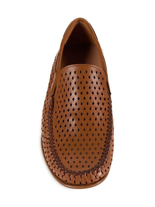 Mezlan Perforated Leather Slip-On Shoes 5