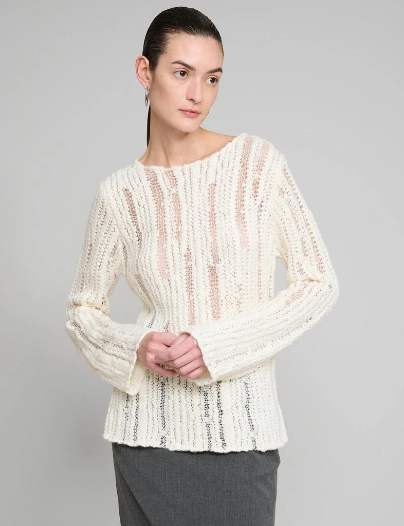 Pixie Market Ivory Fisherman Sweater 7