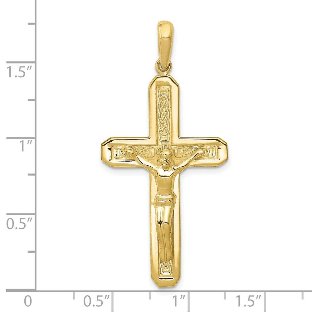 Diamond2Deal 10k Yellow Gold Polished Crucifix Pendant 3
