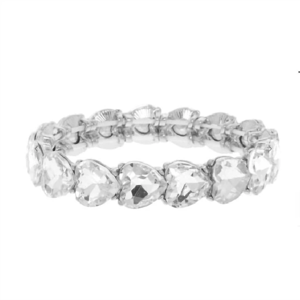 Something Special LA Something Special La - Women's Heart Cut Crystal Stretch Bracelet