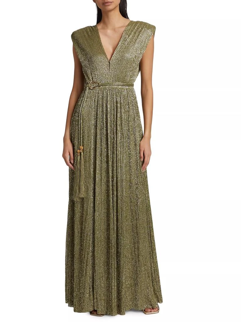 Sabina Musáyev Savory Metallic Sleeveless Gown 3
