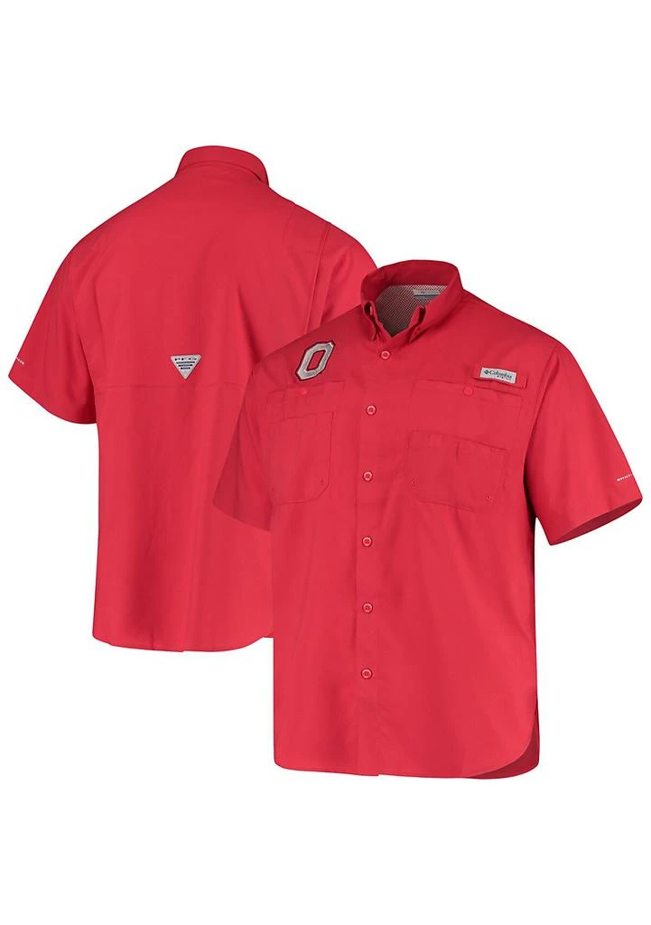 Columbia NCAA Ohio State Buckeyes Tamiami Omni-Shade Button-Down Shirt