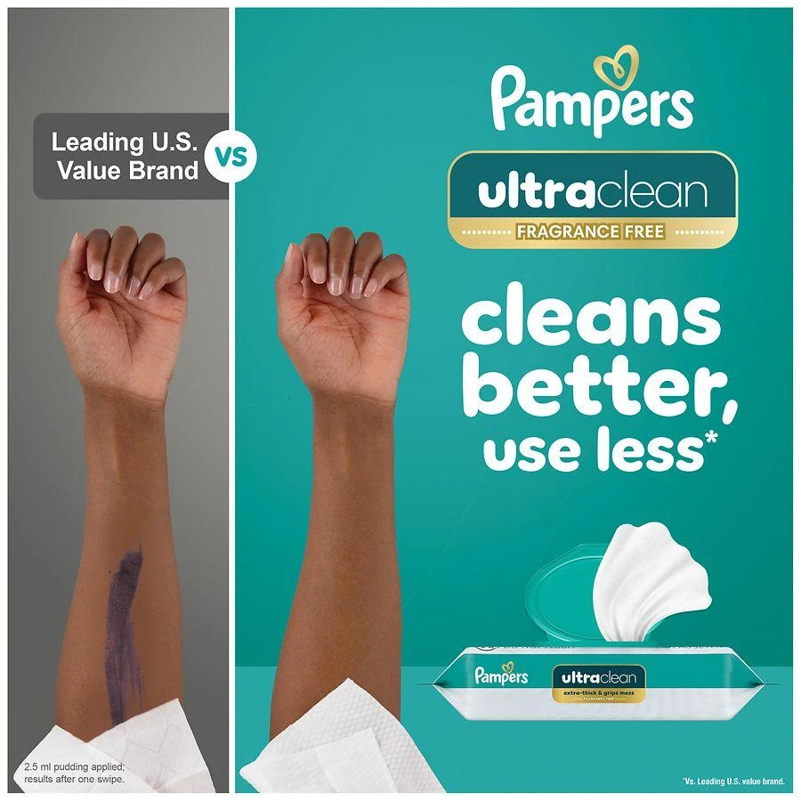 Pampers UltraClean Baby Wipes Fragrance-Free, 52 6