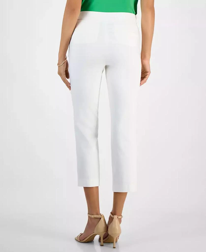 Kasper Women's Stretch Twill Cropped Straight Pull-On Pants 4