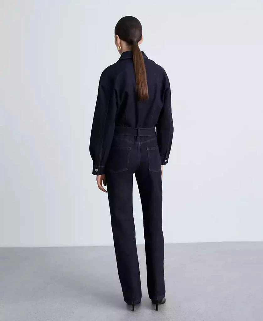 Mango Women's Denim Belted Jumpsuit 4
