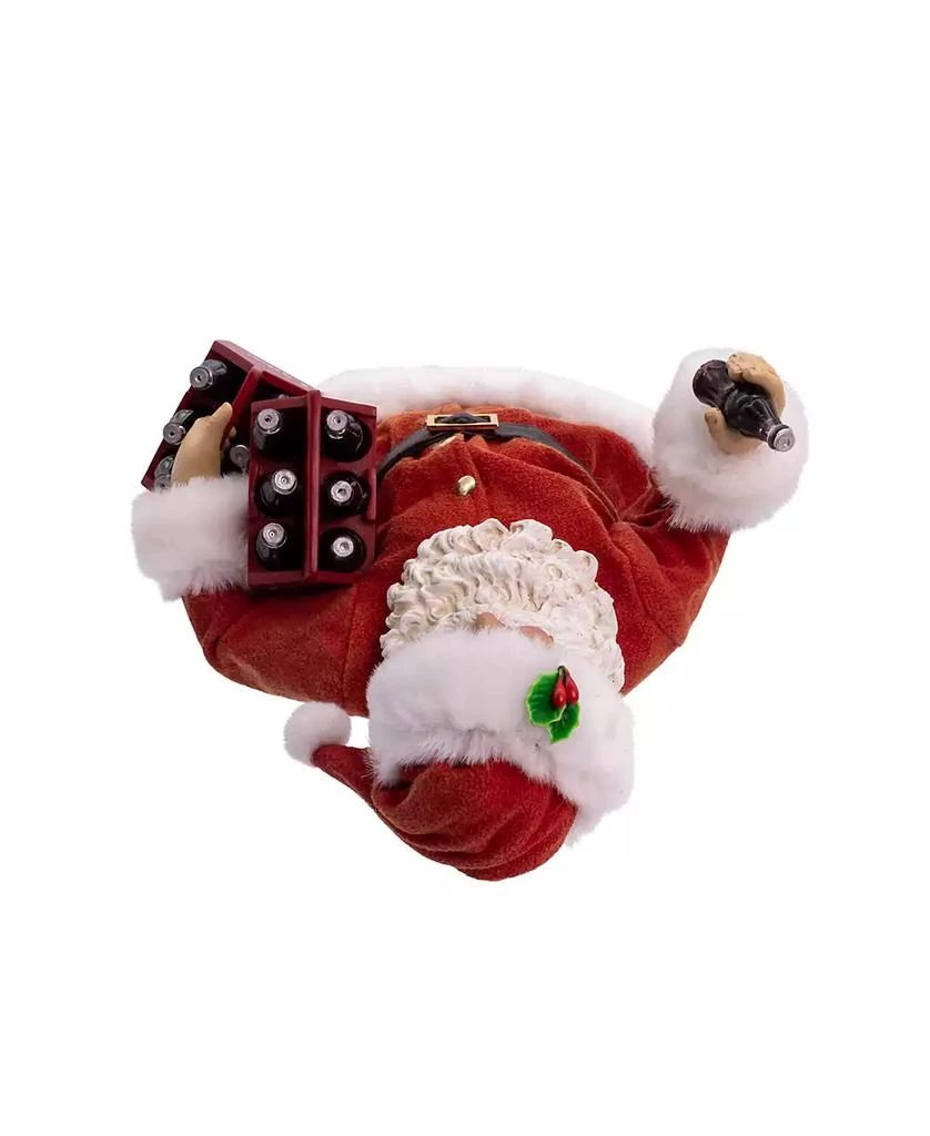 Kurt Adler 10.5-Inch Coca-Cola Santa Holding Two Six Packs Table Piece 5