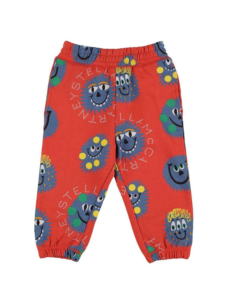 STELLA MCCARTNEY KIDS Monster Print Organic Cotton Sweatpants 1