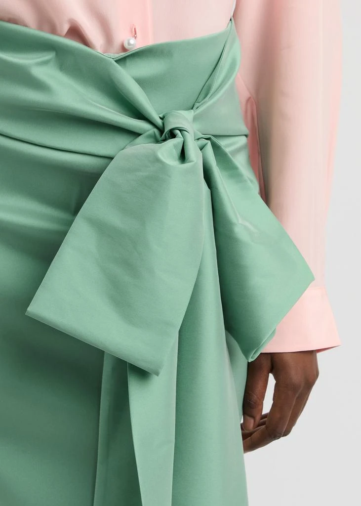 Bernadette Bernard bow-embellished taffeta maxi skirt 5