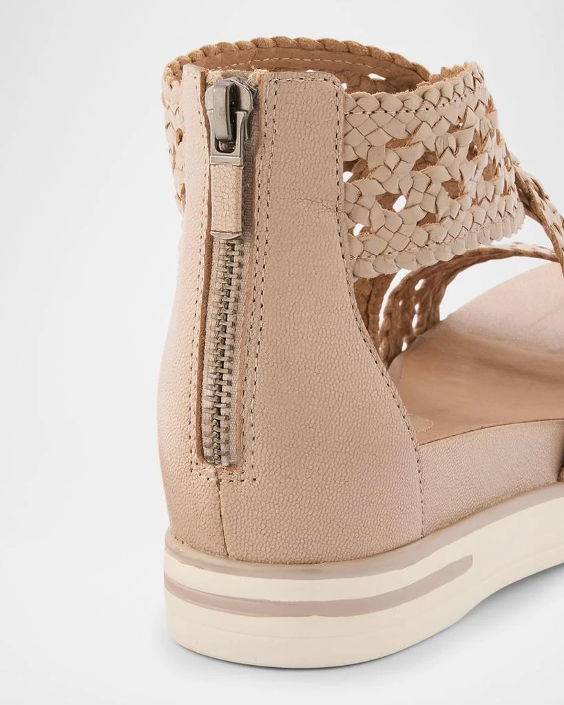 Eileen Fisher Sporty Woven Crisscross Wedge Sandals 4