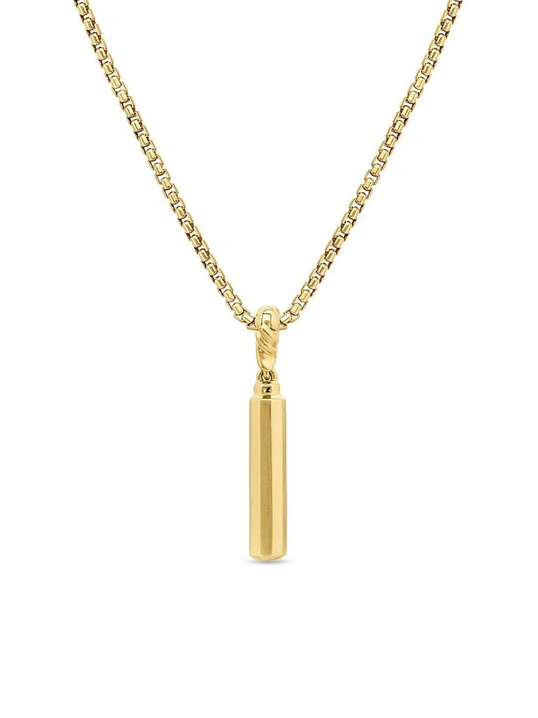 David Yurman Barrel Amulet in 18K Yellow Gold with Diamonds, 27MM 4