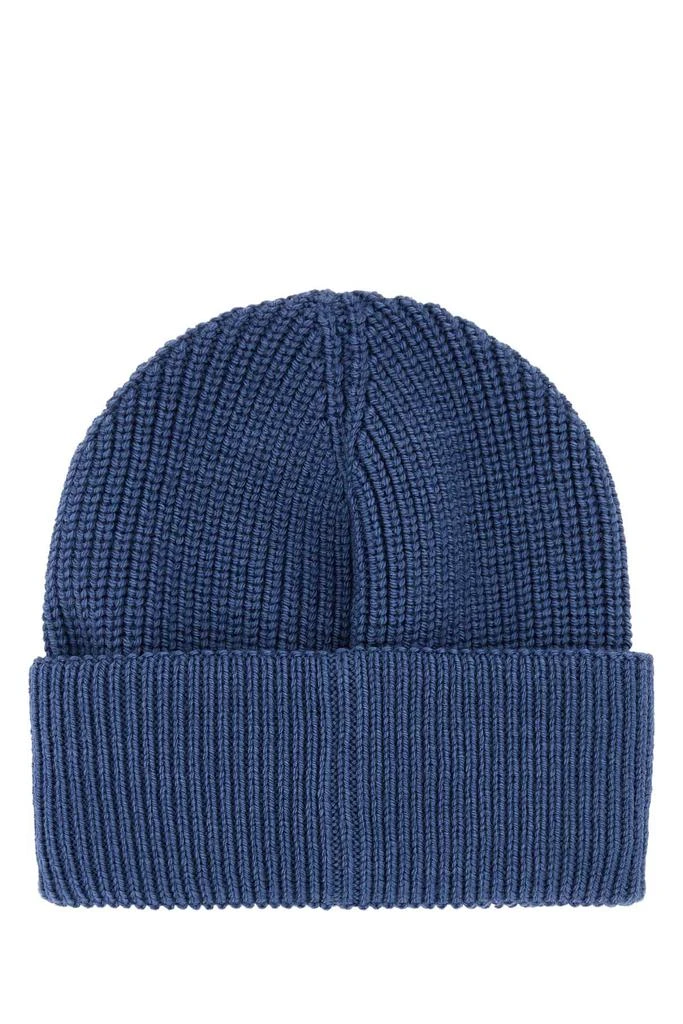 Moncler Denim Blue Wool Beanie Hat 2