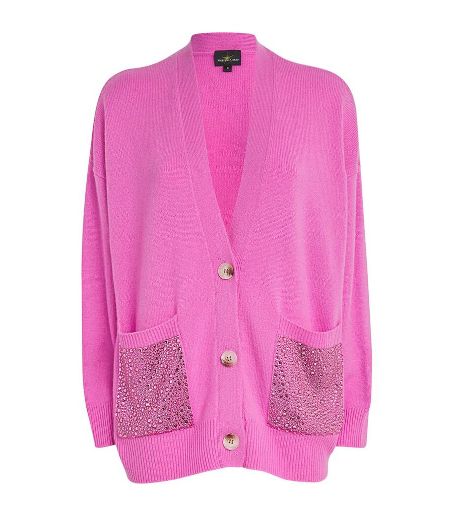 William Sharp Cashmere Crystal Embellished Daisy Cardigan