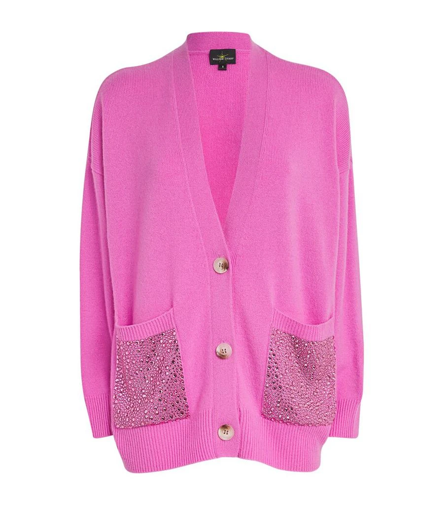 William Sharp Cashmere Crystal Embellished Daisy Cardigan 1