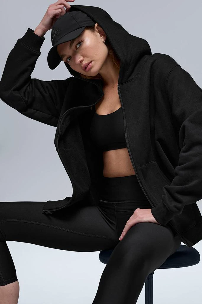 Alo Renown Heavy Weight Full Zip Hoodie - Black 4