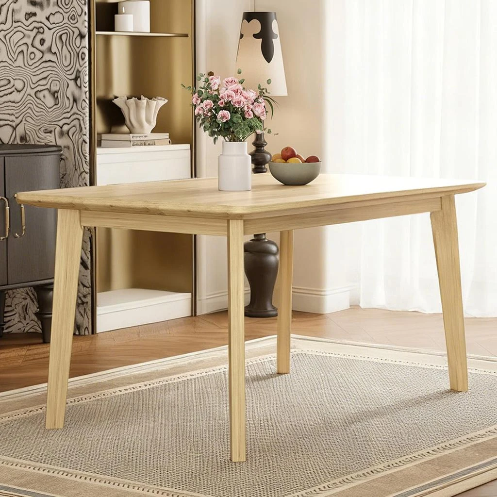 Streamdale Furniture Streamdale Rustic Farmhouse Solid Wood Dining Table - Minimalist Retro Design 2