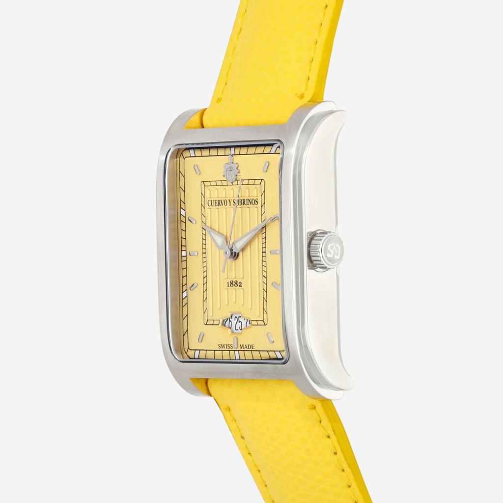 CUERVO Y SOBRINOS Cuervo Y Sobrinos Prominente Caramelo Stainless Steel 32 x 43mm Automatic Ladies Watch 1015.1YE