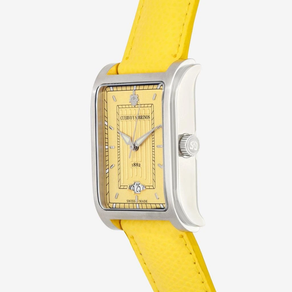 CUERVO Y SOBRINOS Cuervo Y Sobrinos Prominente Caramelo Stainless Steel 32 x 43mm Automatic Ladies Watch 1015.1YE 2