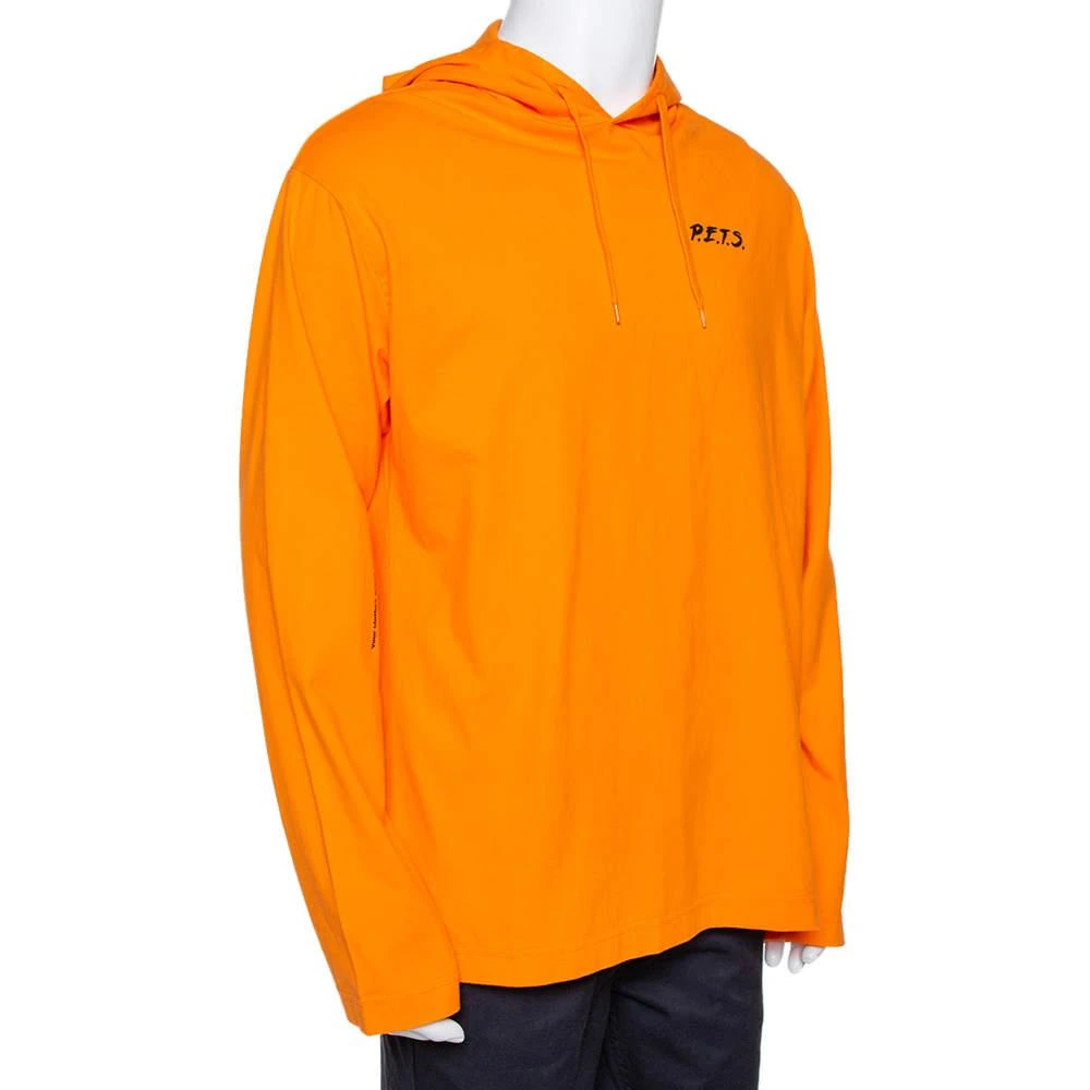Vetements Vetements Orange Pets Print Cotton Oversized Hoodie XS 2