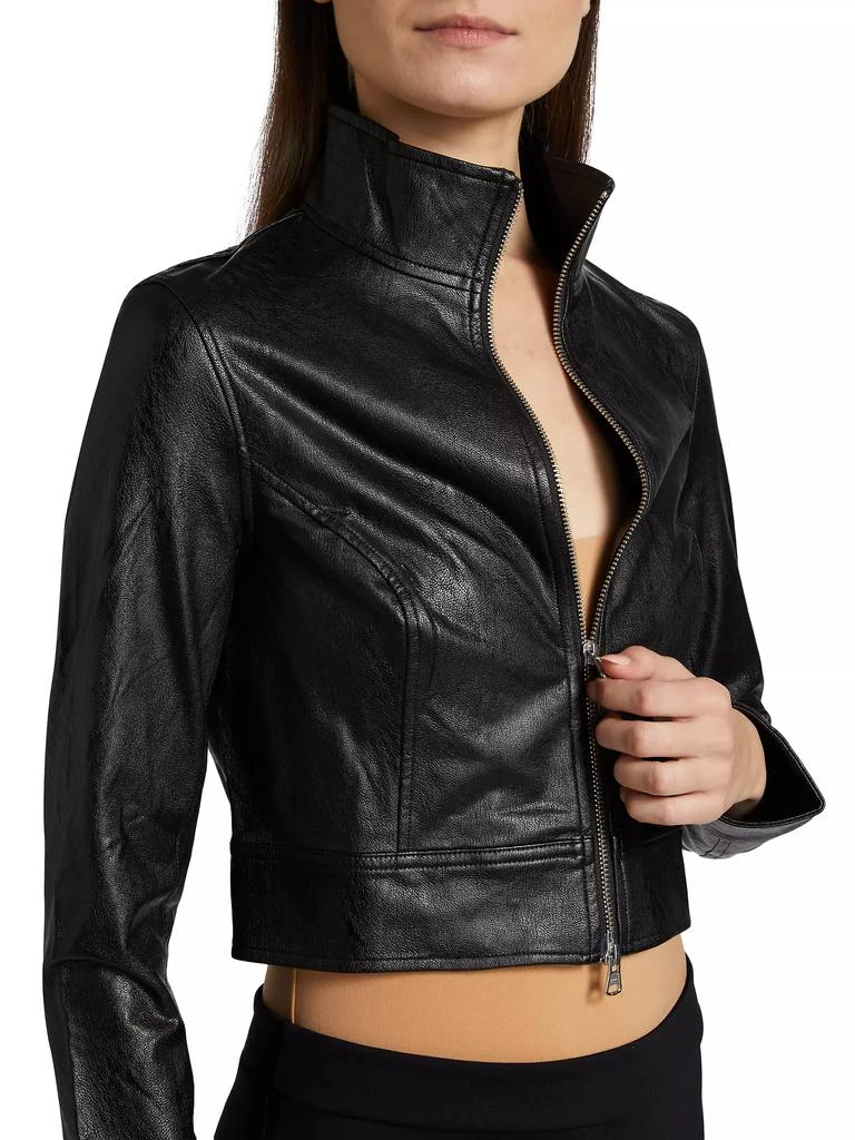 Commando Faux Leather Cropped Biker Jacket 6