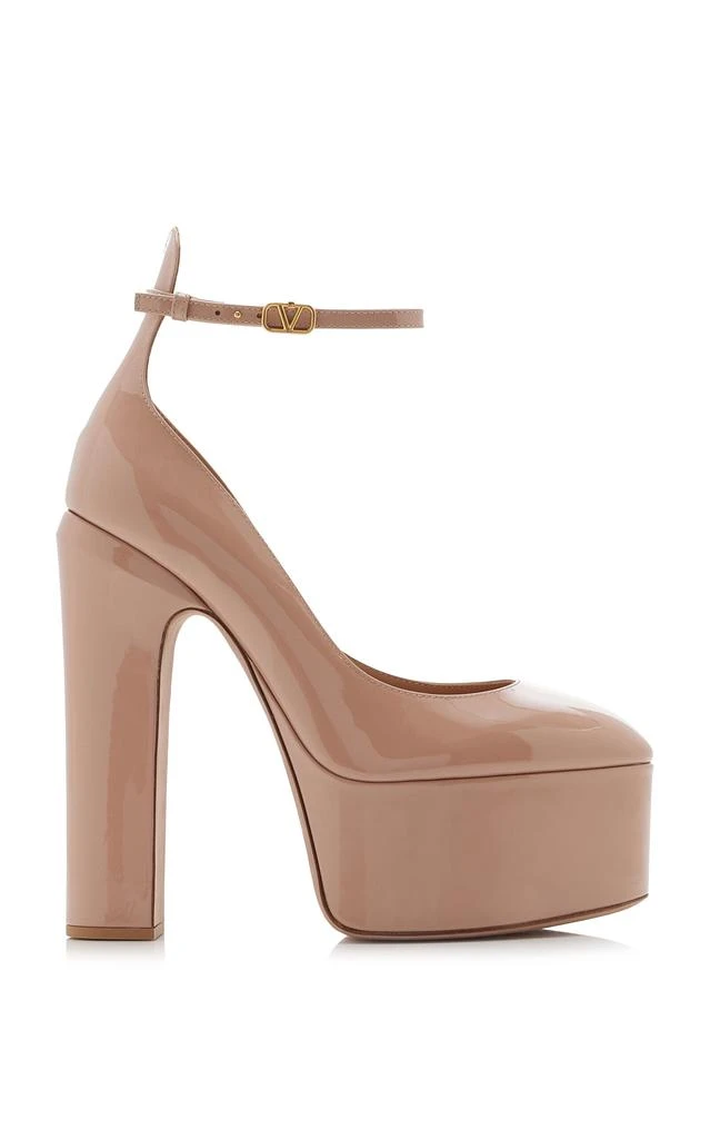 Valentino Valentino Garavani - Tan-Go Leather Platform Pumps - Nude - IT 38 - Moda Operandi 1